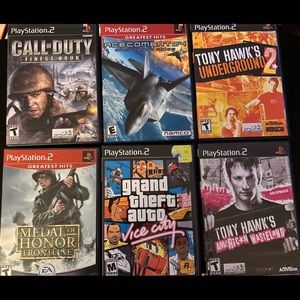 Tony Hawk's American Wasteland, GTA Vice City, And More, PlayStation 2 Lot (9)